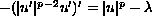 $-(|u'|^{p-2}u')'= |u|^p-\lambda$