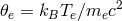 2 πe = kBTe βmec