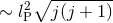 ∘ -------- ∼ l2P j(j + 1)