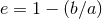 e = 1 − (b∕a)