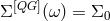 Σ[QG](ω) = Σ 0