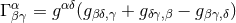 Γ αβγ = gαδ(gβδ,γ + gδγ,β − gβγ,δ)