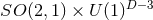 SO (2, 1) × U (1)D− 3