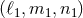 (ℓ1,m1, n1)