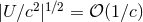 21∕2 |U ∕c | = 𝒪 (1 ∕c)