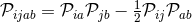 1 𝒫ijab = 𝒫ia𝒫jb − 2𝒫ij𝒫ab