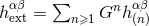 hαβ = ∑ Gnh αβ ext n≥1 (n)