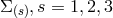 Σ(s),s = 1,2,3