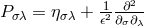P σλ = ησλ + 12-∂2- π ∂σ∂λ