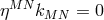 MN η kMN = 0