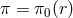 π = π0(r)