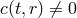 c(t,r ) ⁄= 0