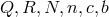 Q,R, N, n,c,b