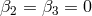 β2 = β3 = 0