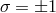 σ = ±1