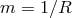 m = 1βR