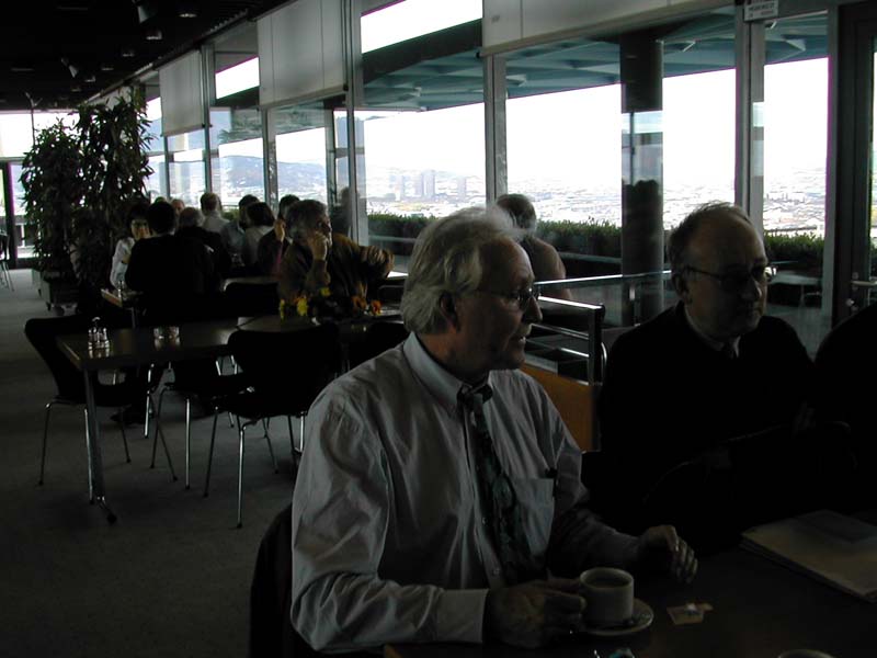 Risk Day 2002, Lunch Break at ETH's Dozentenfoyer, Prof. Hans-Jakob Lüthi, Prof. Paul Embrechts