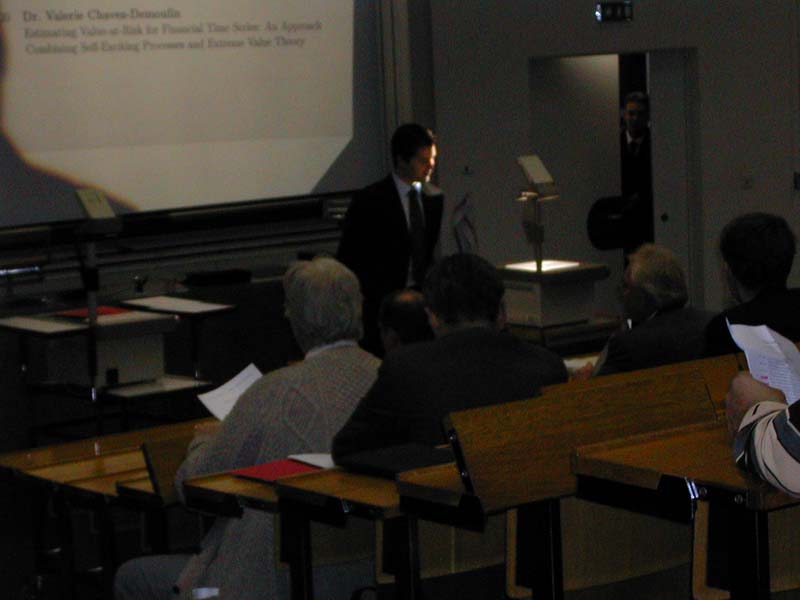 Risk Day 2002, Prof. Philipp Schönbucher Opening the Afternoon Session